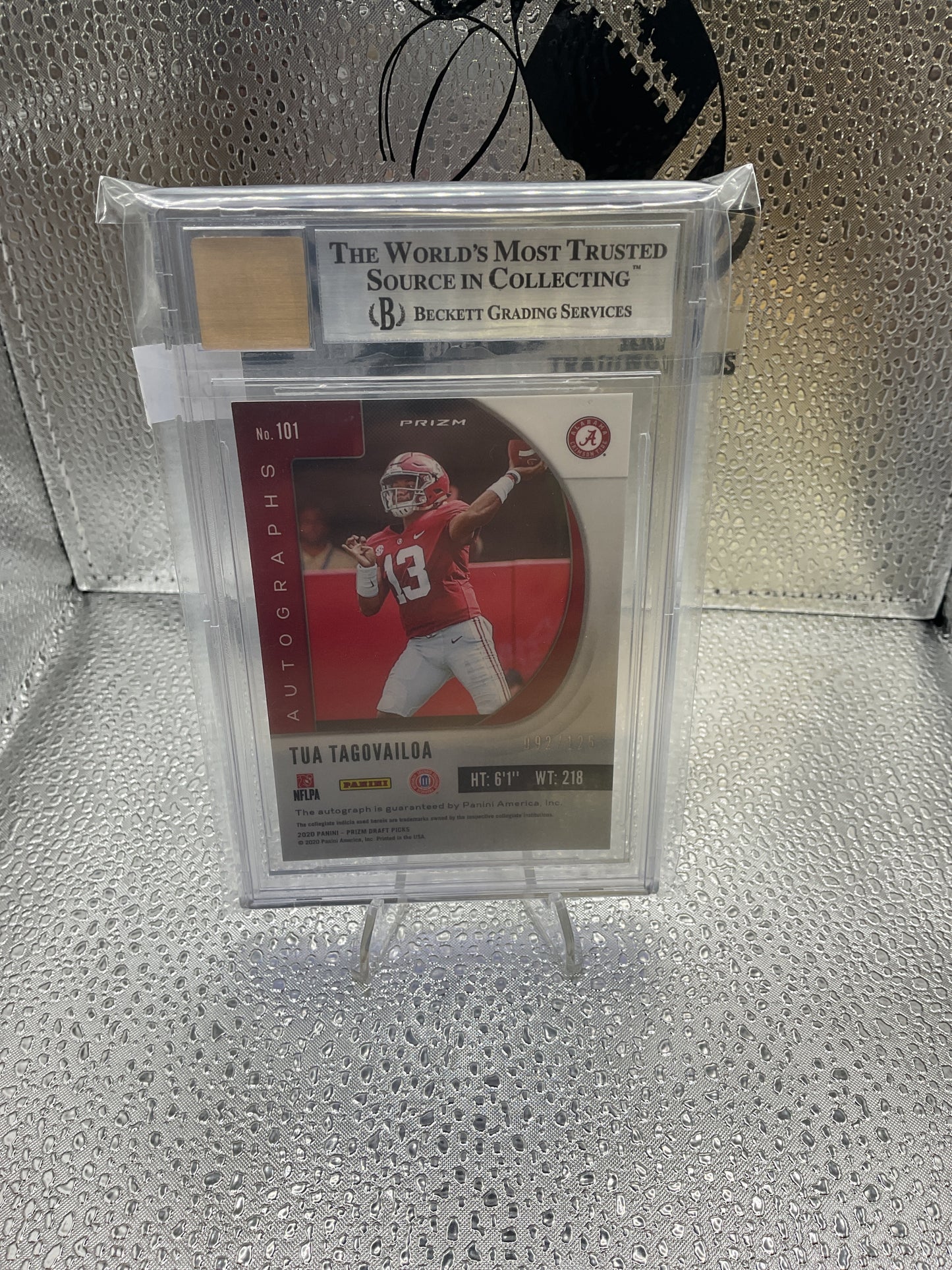 Tua Tagovailoa Neon Orange Auto /125 BGS 9, Auto 10