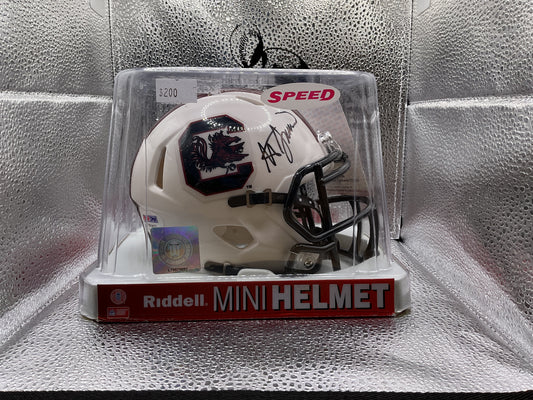 Steve Spurrier auto mini helmet South Carolina COA