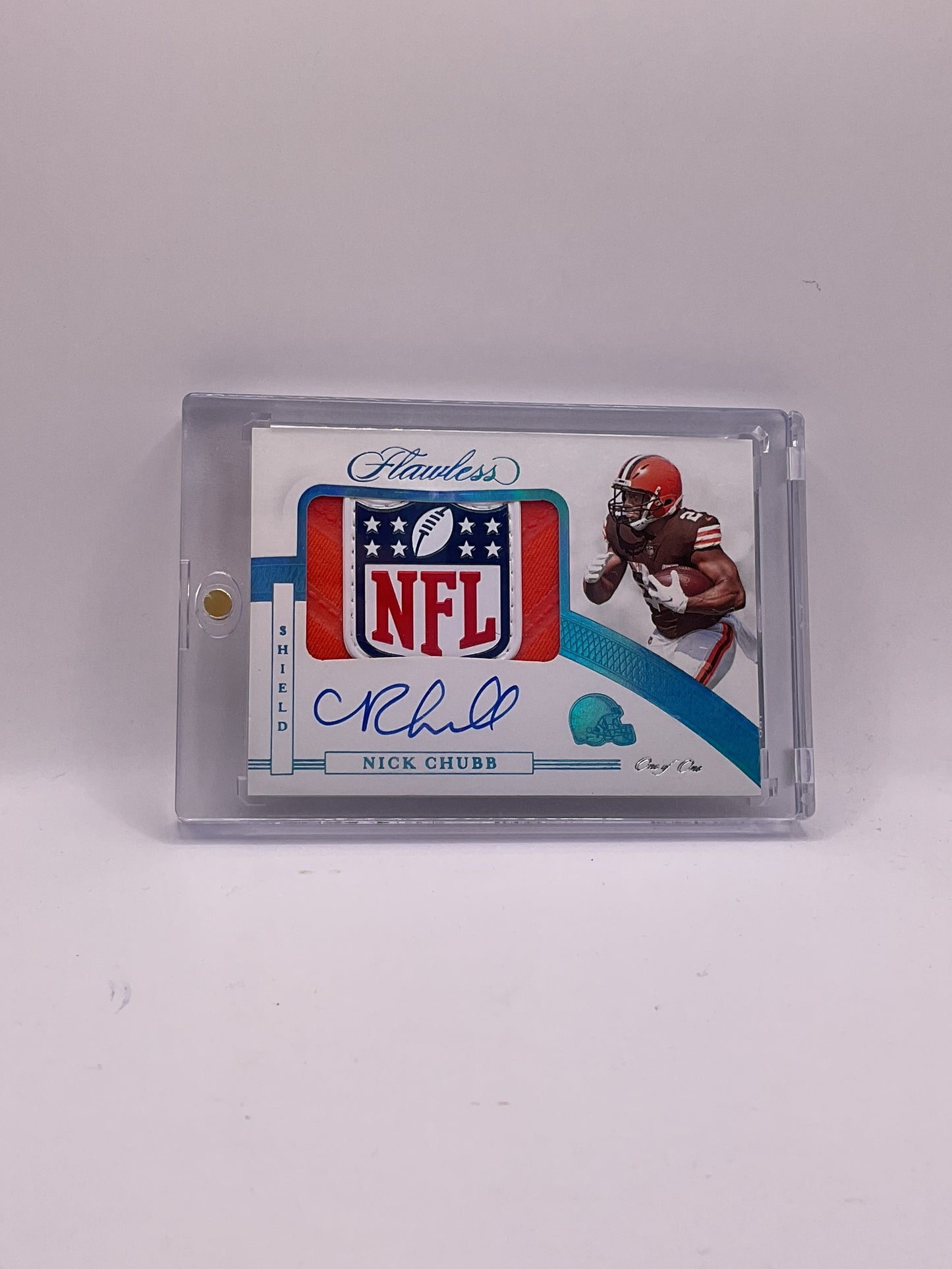 2020 Flawless Nick Chubb NFL Shield 1/1 Auto