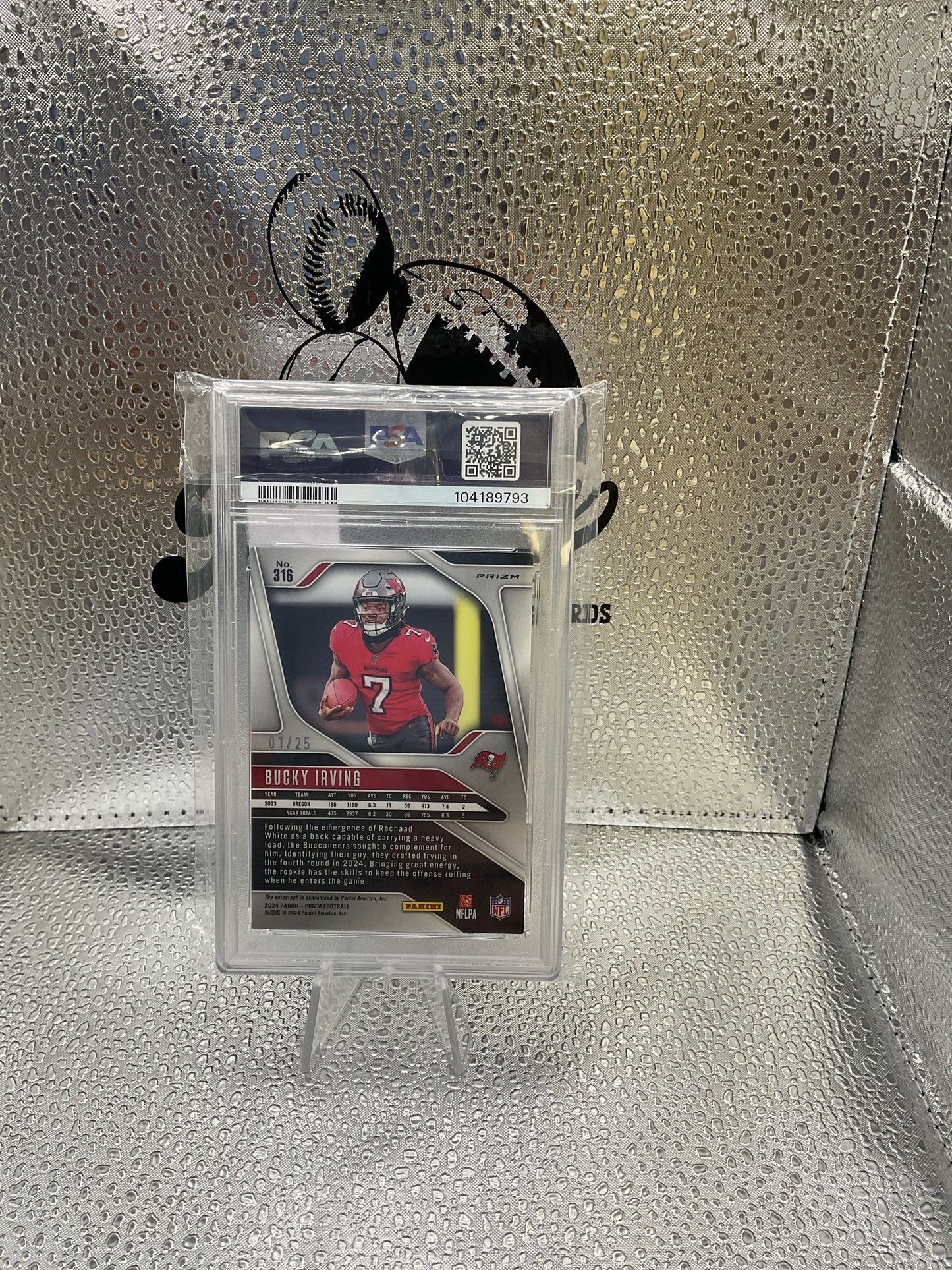 Bucky Irving Auto Camo /25 PSA 8