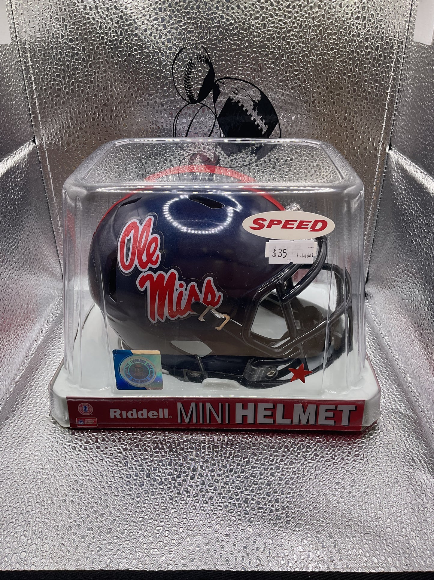 Ole Miss mini helmet