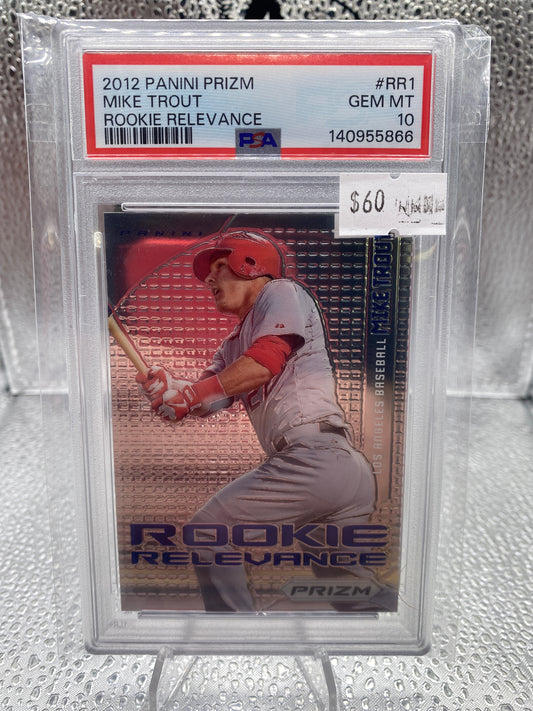 2012 Panini Prizm Mike Trout Rookie Relevance PSA GEM MINT