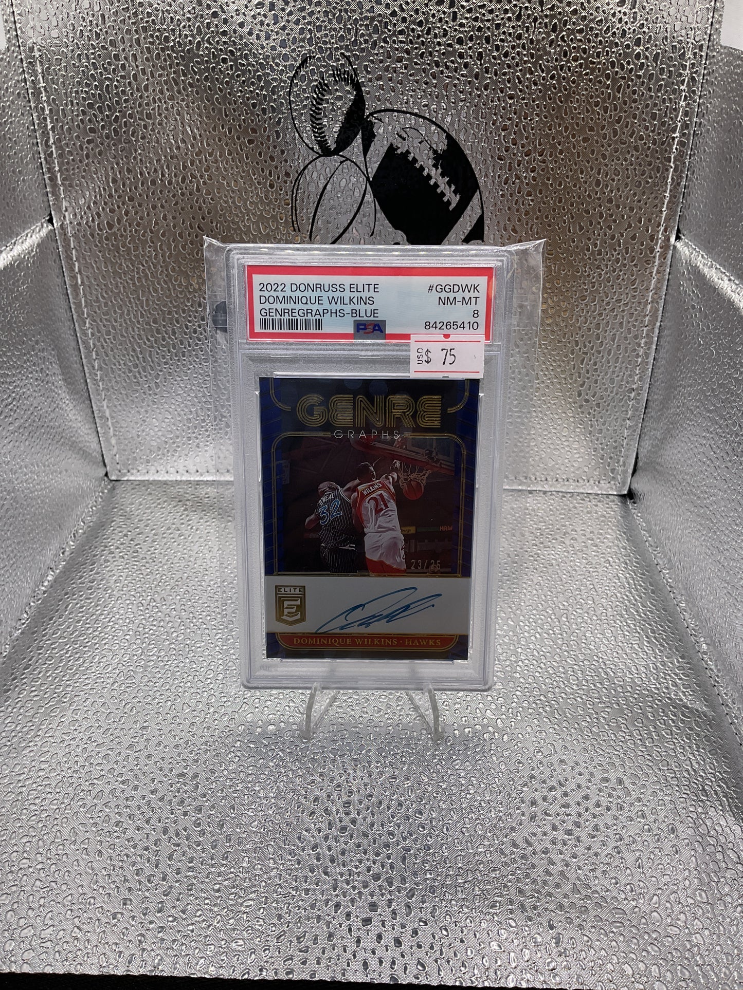 Dominique Wilkins 2022 Donruss Elite auto /25