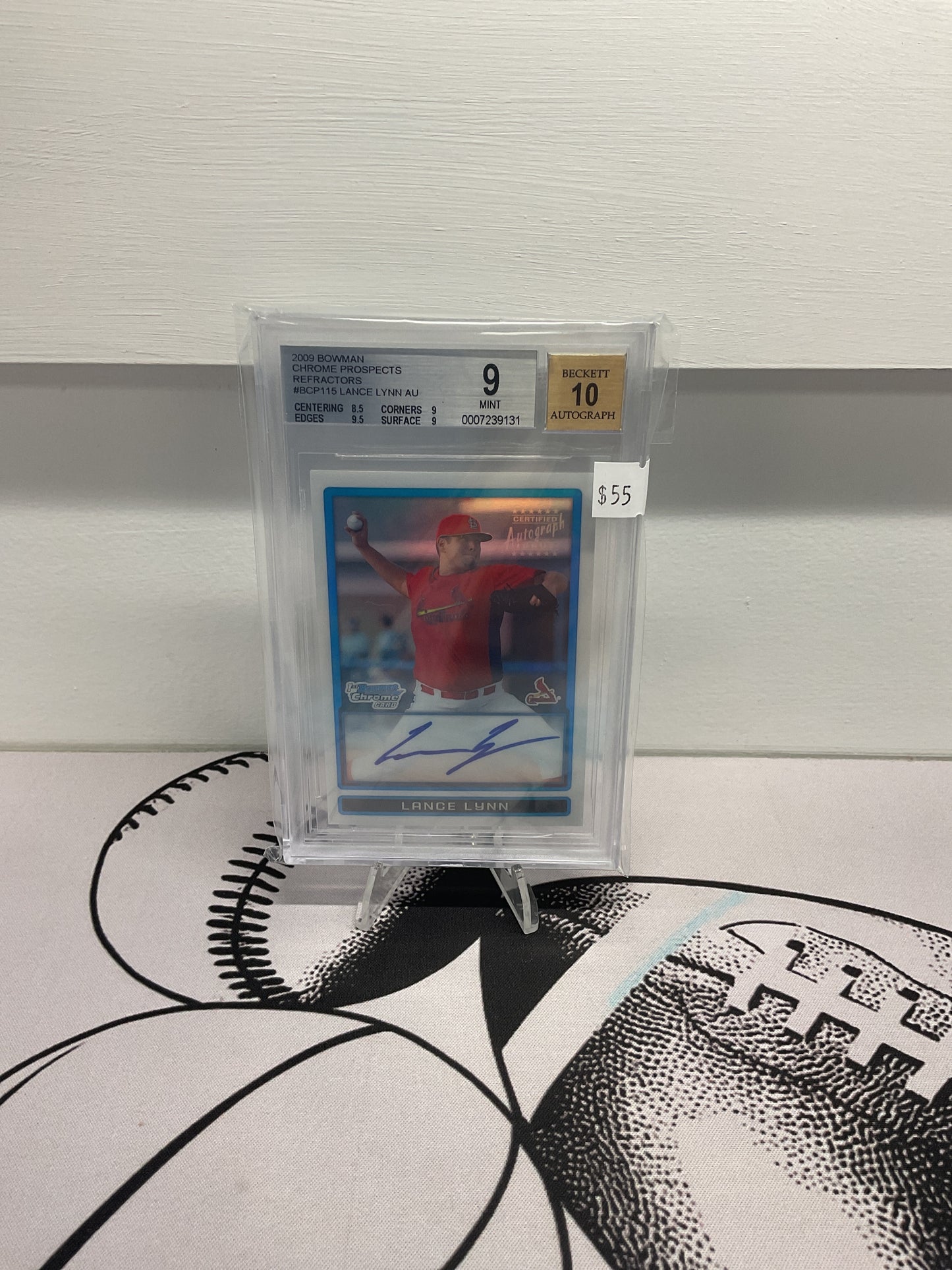 2009 Bowman Chrome Prospects Refractors Lance Lynn
AU BCP115