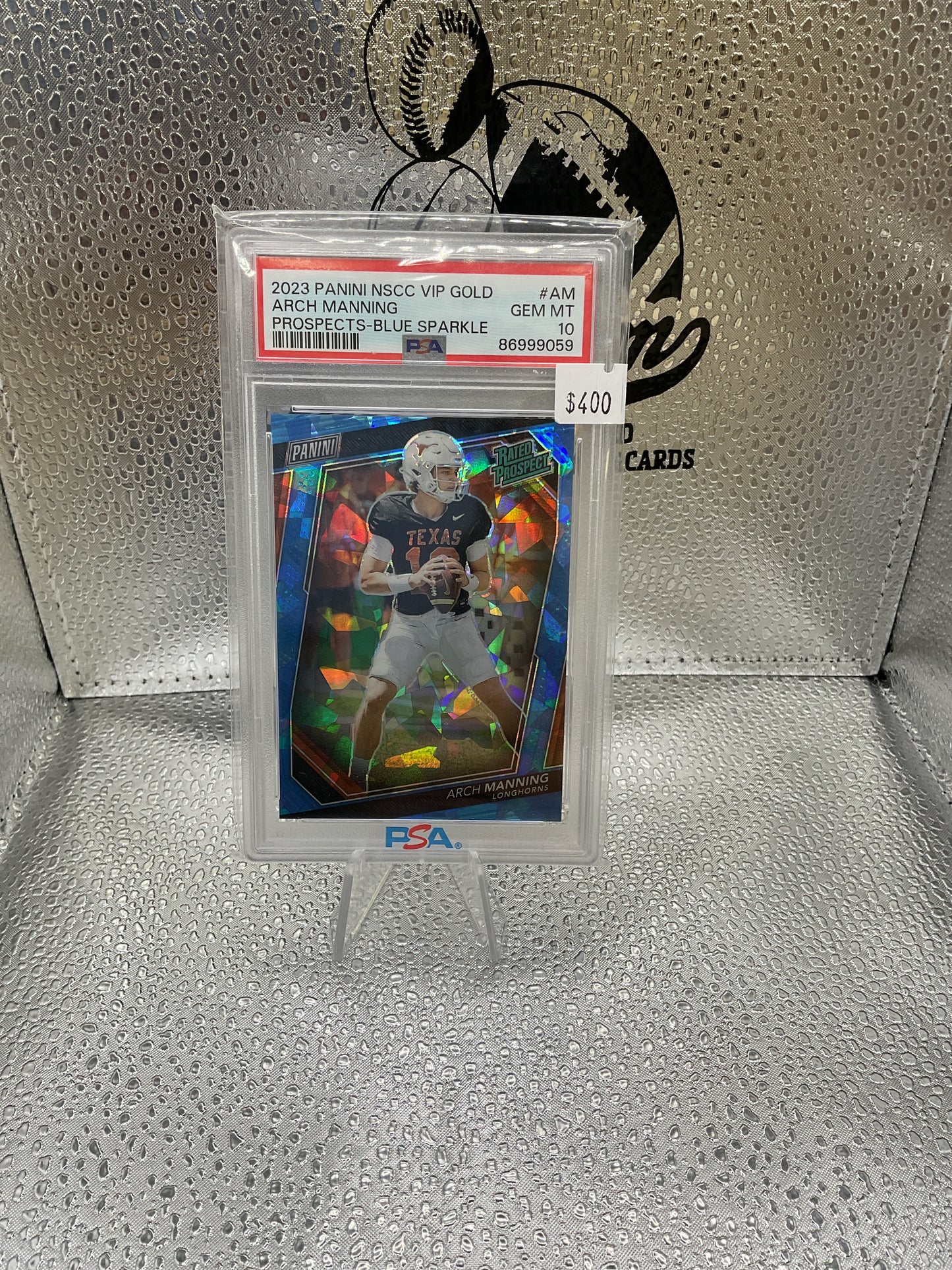 Arch Manning /149 Blue Sparkle Rated Prospect PSA 10