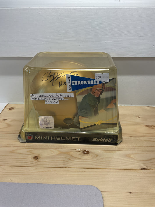Paul Hornung Notre Dame Signed Mini Helmet