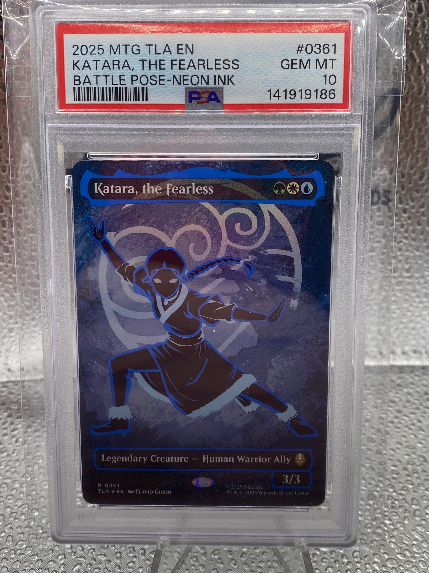 2025 MTG TLA EN Katara, The Fearless Battle-Pose- Neon Ink PSA 10