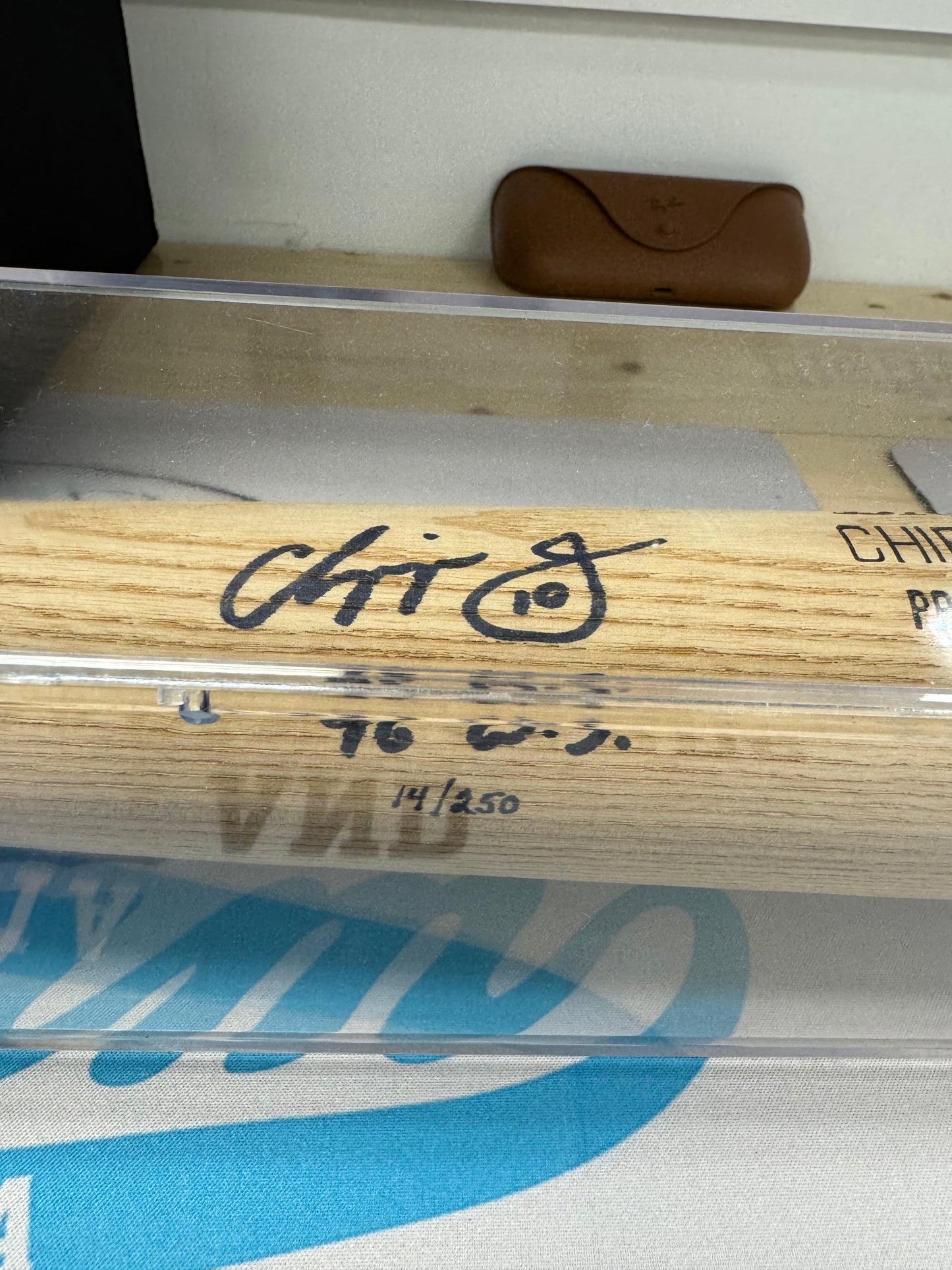 1996 World Series Game Used Chipper Jones Autographed Bat 14/250 with COA from Goldin