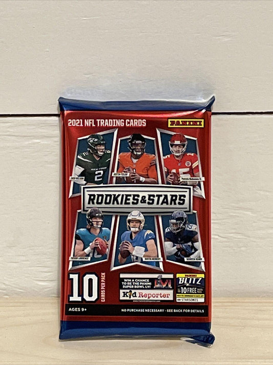 2021 Panini Rookies & Stars Football NFL Value Fat Pack 40 Cards with 12 Rookies Cello