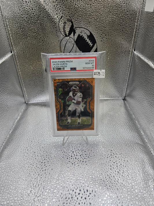 PSA 10 Jalen Hurts 2020 Panini Prizm Lazer Prizm #343
