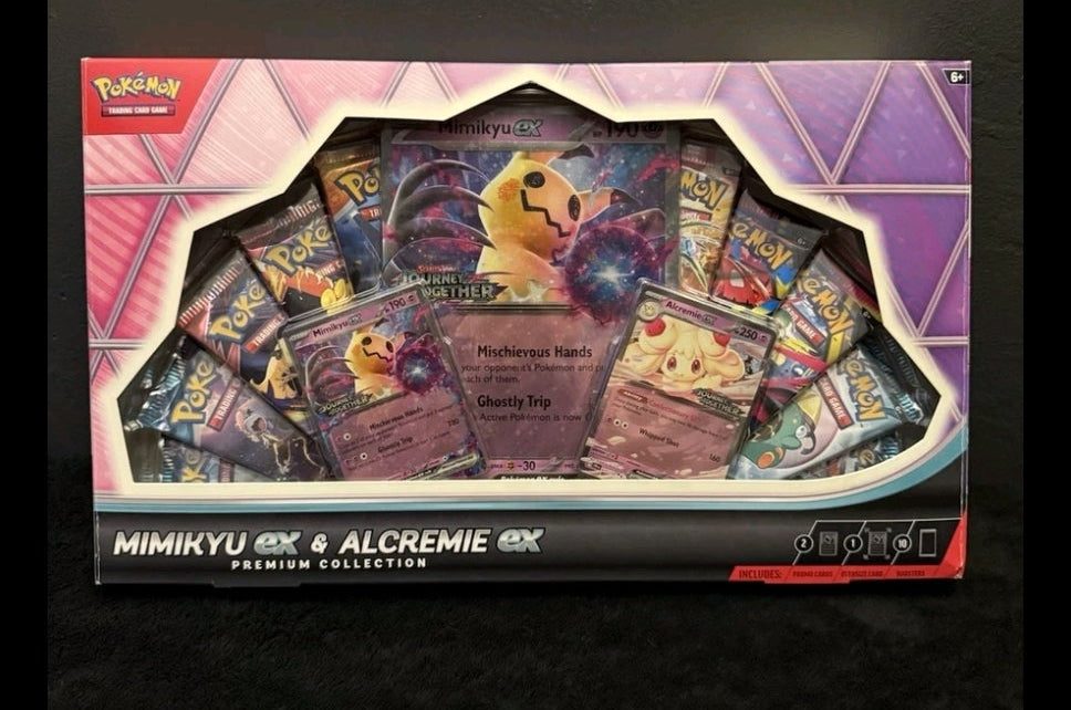 Pokémon TCG: Mimikyu ex & Alcremie ex Premium Collection Box - In Hand