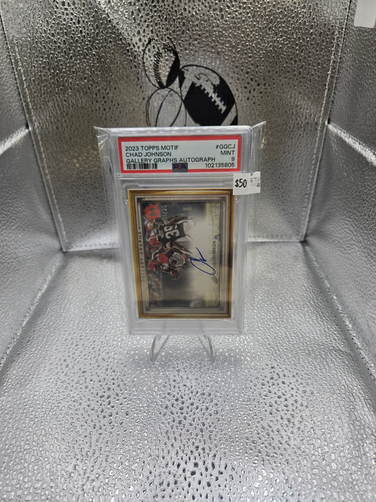 PSA 9 Chad Johnson Gallery Graphs Auto /25