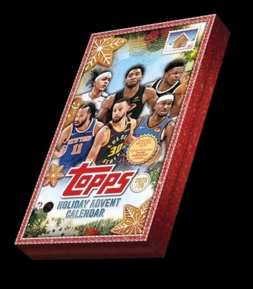 2025-26 TOPPS HOLIDAY ADVENT COUNTDOWN CALENDAR BOX NBA