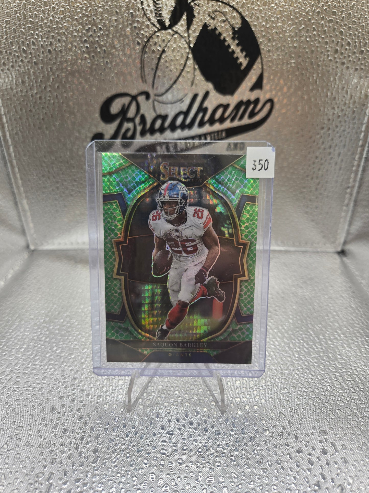 2022 Panini Select Concourse Dragon
Scale Prizm #82 Saquon Barkley 26/89
Giants NUMBER MATCH