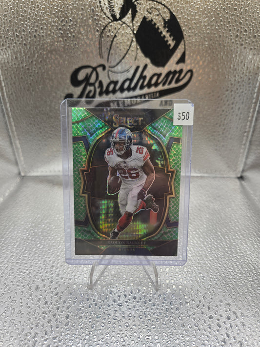 2022 Panini Select Concourse Dragon
Scale Prizm #82 Saquon Barkley 26/89
Giants NUMBER MATCH